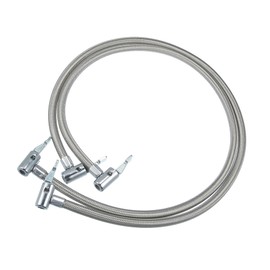 ACROPIX 32" Tire Inflator Hose Adapter Replacer Dual Lock on to Lock on Connection Air Chuck with Hose for Standard Tire Valve Fine Thread without Air Release Valve - Pack of 2