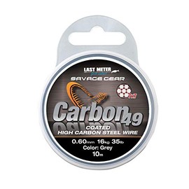 Savage Gear carbon steel leader 7x7 10 m, leader for pike, perch & bass leader rigs for fishing rigs, steel for steel, coated leader. , 0.60mm / 16kg Tragkraft