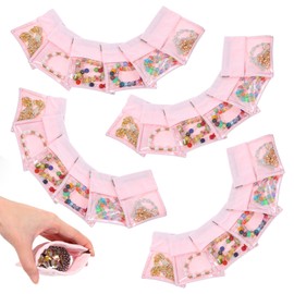 24 Pcs Pink Velvet Travel Jewelry Bag with Self-Closing Design, Jewelry Pouch for Traveling Organizer & Tangle-Free Storage Case - 3.93x3.93 Inch Accessory Bags