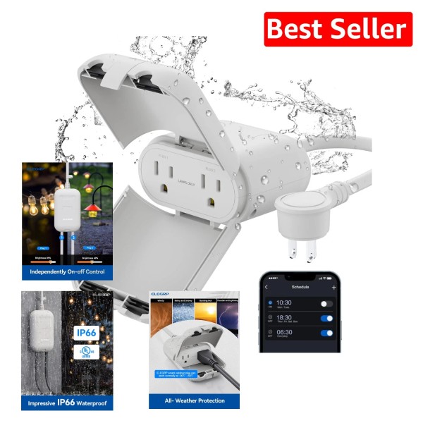 Smart WiFi Dimmer Plug for Outdoor String Lights - Alexa