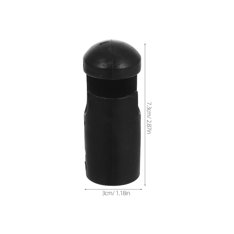 Garneck 8pcs Trampoline Pole Caps Replacement Rod Covers Plastic Black