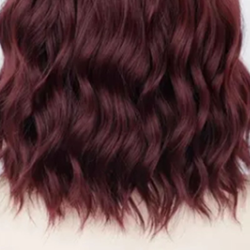 Women Wig Wine Red Button Hair Net Portable Compact Practical