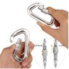 TITECOUGO Screw-Lock Carabiner, Load Capacity 2,697.7 lbf, Aluminum Alloy, D-Ring,