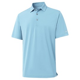 Rouen Mens Polo Shirts Short Sleeve Pique Moisture Wicking Performance Casual Collared Golf Polo Shirts for Men Sky Blue