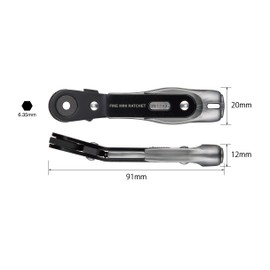 Vessel TD-25B Ultra Thin Fine Mini Ratchet Screwdriver Vent Type with 10 Bits