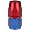 Podavelle 10AN Straight Hose End Fitting Swivel Aluminum Blue/Red