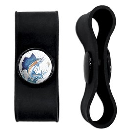 Sailfish Fishing 4 Headphone Earbud Cord Wrap - Charging Cable Manager - Wire Organizer Set of 2 - Black