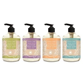 Olivia Care Liquid Hand Soap Green Tea & Olive Oil. All Natural - Cleansing, Germ-Fighting, Moisturizing Hand Wash for Kitchen & Bathroom - Gentle, Mild & Natural Scented - 18.5 OZ