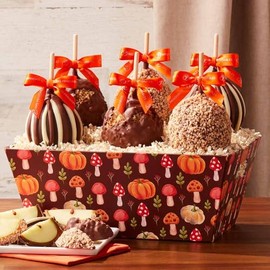 Mrs Prindables Fall Mushrooms Caramel Apple Gift Tray