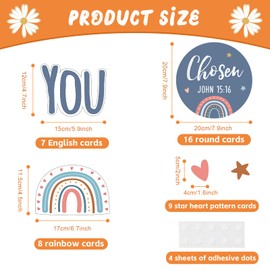 Lonfliness Christian Bulletin Board Decorations Inspirational Bulletin Board Sets Motivational Cutouts Boho Rainbow God Says You are Religious Classroom Wall Decor for School Home Church Supplies