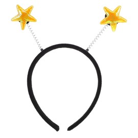 BESTYASH Small Star Headband Party Headband Star Headband Girls Party Headband for Women Star Headband for Holiday Girls Headband Hair Accessories for Women Fabric Yellow