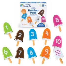 Learning Resources Smart Snacks Number Pops - 20 Pieces, Ages 2+,Toddler Number Learning Toys, Preschool Math Games, Fine Motor Toys, Numbers for Kids