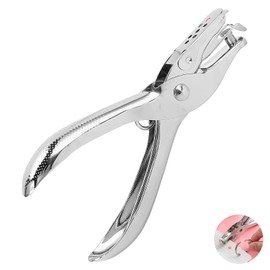 3 Mm Single Hole Punch,Ergonomic Single Hole Punch For Crafts,For Diy Craft Office School, Crafts Paper Scrapbooking Card Tags,Christmas Day Card Making (Silver)