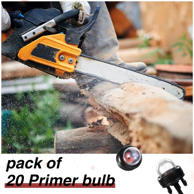 Therwen 20 Pcs Chainsaw Primer Bulb 188-512 Snap in Primer