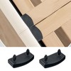 Oenothera Pack of 72 Slatted Frame Brackets, Black, Plastic Bed