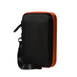 CaseSack Golf GPS Case for Swami Vibe Golf GPS - Golf GPS Bluetooth Speaker Combo (Black with Orange Zip)