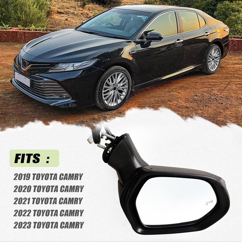 Lqito Left Driver side Mirror Fits 2018-2024 Toyota Camry with