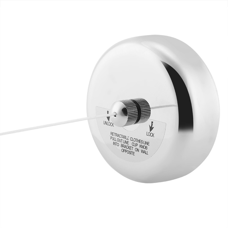 Stainless Steel Retractable Clothesline Indoor Outdoor Laundry Single Clothes Drying