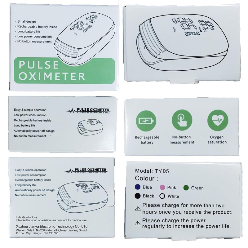 Fingertip Pulse Oximeter, Rechargeable Pulse Oximeter, Finger Pulse Oximeter, Blood