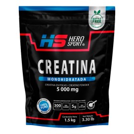 Creatina Monohidratada 100% Pura 1.5 Kg 300 Serv Hero Sport Sabor Sin sabor