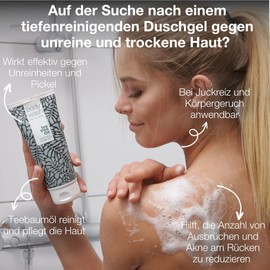 Australian Bodycare Body Wash - Tea Tree Oil Shower Gel for Men & Women for Blemished & Dry Skin, Pimples, Itching, Body Odour, Sweat, Also Cares for Fungal Infections, Fungal Foot