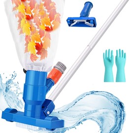 Handheld Pool Vacuum Above Ground,2023 Upgrade Swimming Pool Spa Jet Vacuum Cleaner Portable Cleaning Tool Kit Spas Fish Pond Fountain Vacuum Cleaner Brush Hot Spring Vacuum Cleaner with Gloves