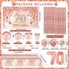 70th Birthday Decorations for Women 152PCS Rose Gold 70th Birthday