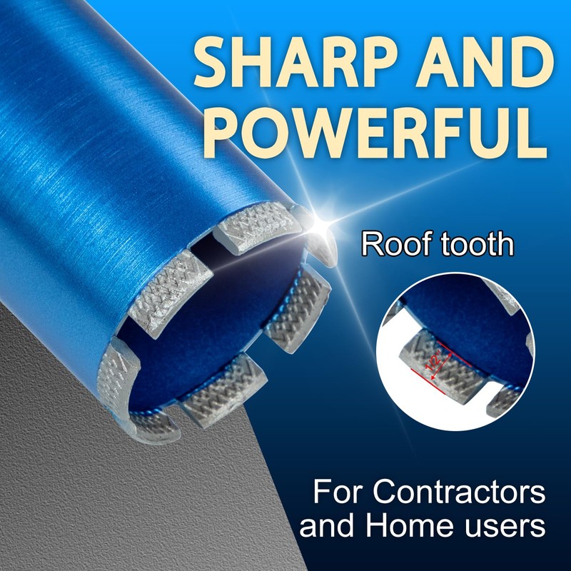 SALI Wet Diamond Core Drill Bits 1-1/2"/38mm Diameter, 15"/380mm Drilling