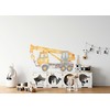 Construction Wheeled Crane Truck Wall Decal for Boys Room, Construction