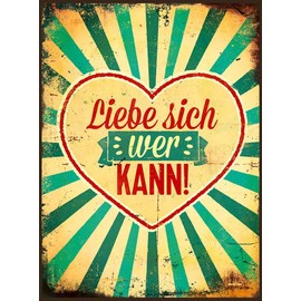 Tin Sign 35 x 26 cm Love yourself who can