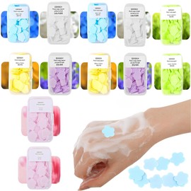 12 x Boxes Paper Soap Sheets Travel Soap Sheets Disposable Soap 6 Colours Soap Sheets Travel Portable Paper with Plastic Box on the Go Outdoor Camping Hiking