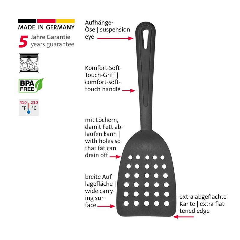 Westmark Set of 2 Spatulas, Wide Surface and Special Flattened