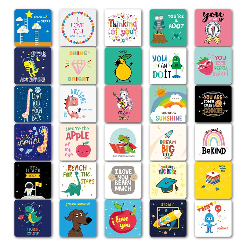 SYCARON Lunch Box Notes for Kids, 60Pcs Back to School