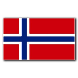 AzQuest Norway Flag Norsk Vinyl Decal Sticker Cute Car Decal, Stickers for Cars, Truck, Van, Laptop, and Window | 5.5 inches | AZQ 631