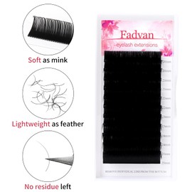 Individual Lash Extensions 0.03 C/D/DD Curl 15-20/20-25mm Mix Individual Lashes Matte Black Eyelash Extension Supplies Classic Lash Extensions Professional Use by FADVAN (0.03D, 20-25mm Mixed Tray)