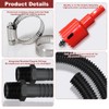 Water Butt Connector Kit, 1m Flexible Connection Hose, 2PCS Water