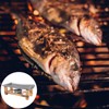 Square Grilled Fish Stove Wooden Fish Grill Plate Preseasoned Skillet