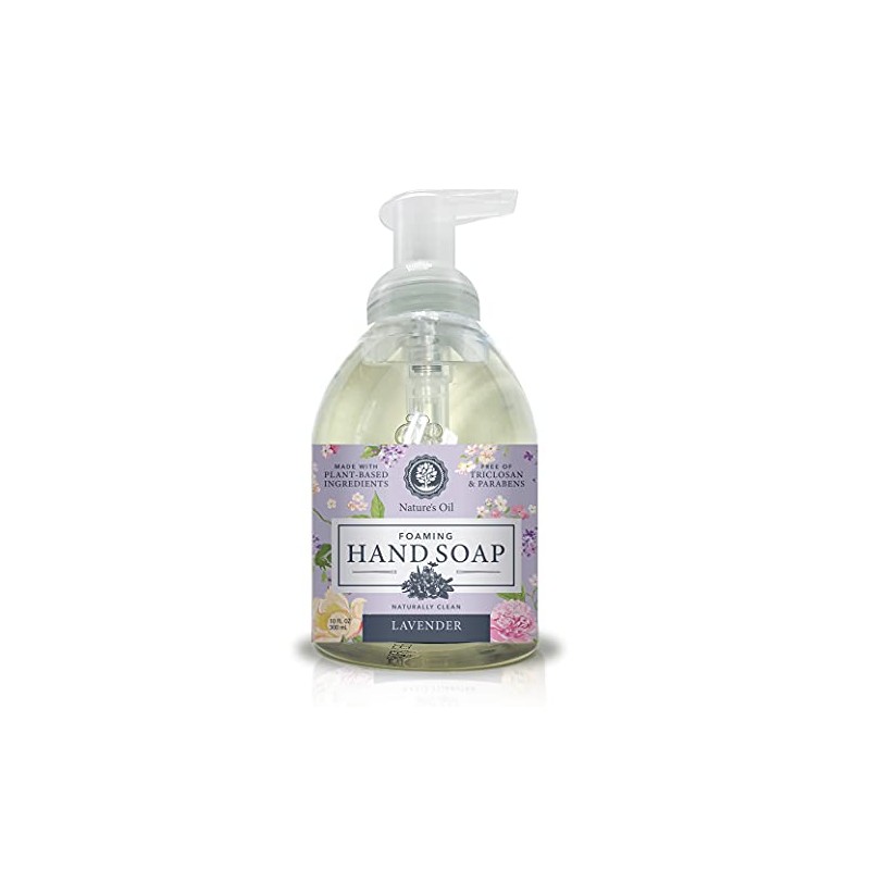 Nature's Oil Foaming Hand Soap, Lavender, 10 Fluid Ounces (Single