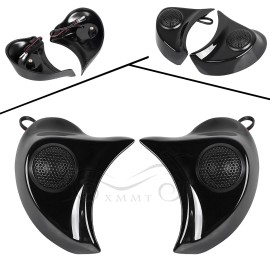 Unbranded Black Batwing Speaker Pods Tweeter Kit For Harley Electra Street Glide 2014-2023