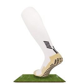 FASECKS Boys Football Socks Breathable Sports Training Accessories for Kids,Non-Slip Long Socks for Children (White)