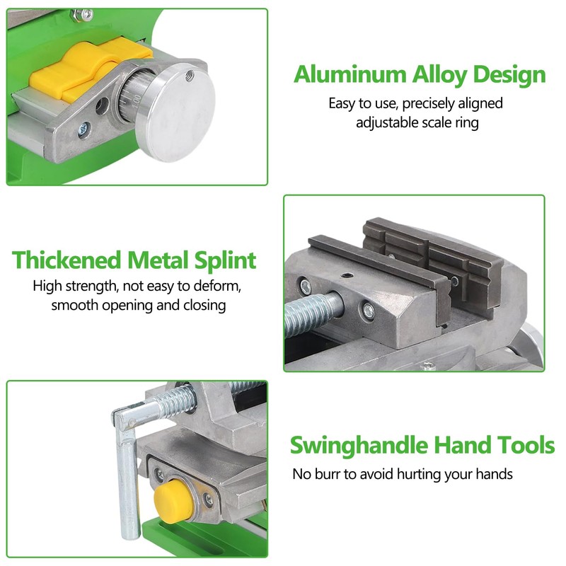 Rotary Table Drill Press Vise, Mini Drill Press, 90 °