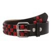Snap On Punk Rock Star Pyramid Studded Checker Board Leather
