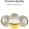 Vibrille Gold Foil Cupcake Liners Standard Muffin Baking Cups, 200-count