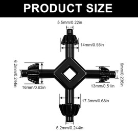 4-in-1 Multifunctional Steel Chuck Key - Durable Master Key for Tightening and loosening Most Drills and Power Tools - Compatible with Various Chuck Keys for Drill and Drill Chuck Types