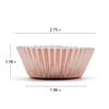 200 Pcs Rose Gold Foil Cupcake Liners Standard Baking Cups