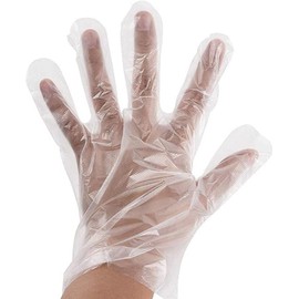 Disposable Polyethylene Plastic Gloves for Food handling, Cleaning, Cooking, Food Counters, Crafting, Hair Colouring, Sanitary, Multipurpose, Powder & Latex Free - One Size Fits Most (500, Clear)