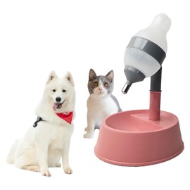 Standing Water Dispenser for Pet with Detachable Pole Drinking Water Dispenser Automatically Feeding Water for Puppies Kitties Rabbit