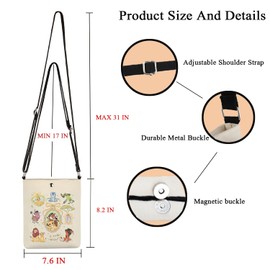 Animal Lover Messenger Bag Theme Park Family Vacation Trip Gift Animal Crossbody Bag (HAKU MAT cb uk)