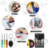 Jutom 36 Pcs Mini Screwdriver Keychain Tape Measure LED Lights