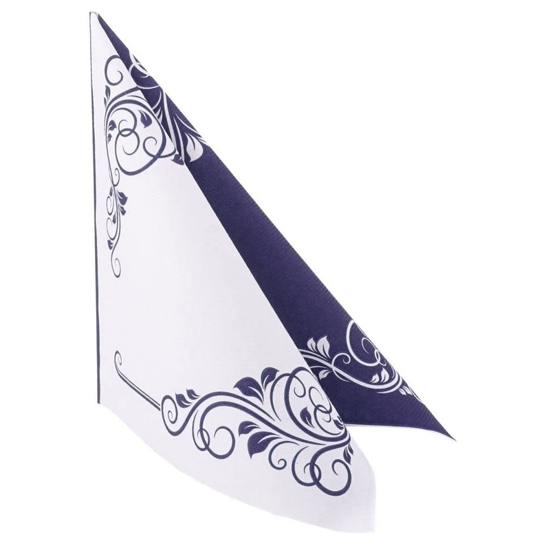 50 Napkins Ornaments 40 x 40 cm Fabric-Like Airlaid Bellissima,